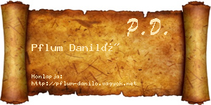 Pflum Daniló névjegykártya